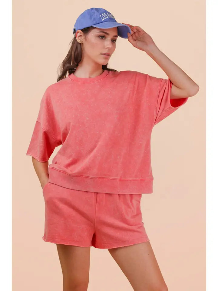 Mineral Washed Knit Set