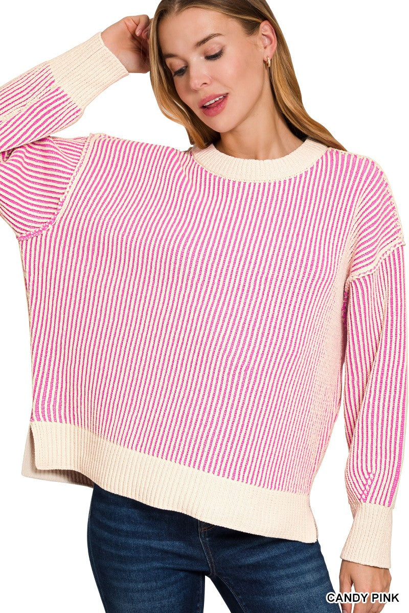 TINA TWO TONE SWEATER