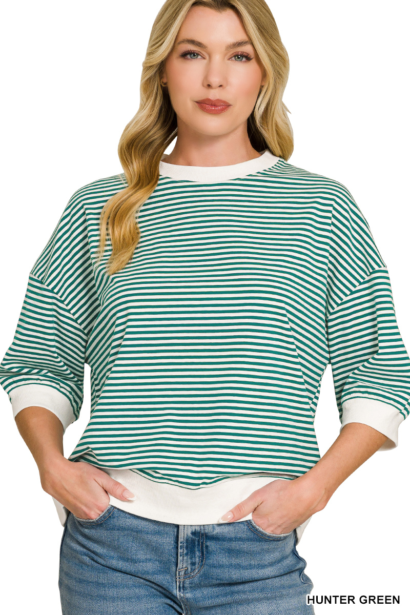 ALLIE STRIPED HALF SLEEVE