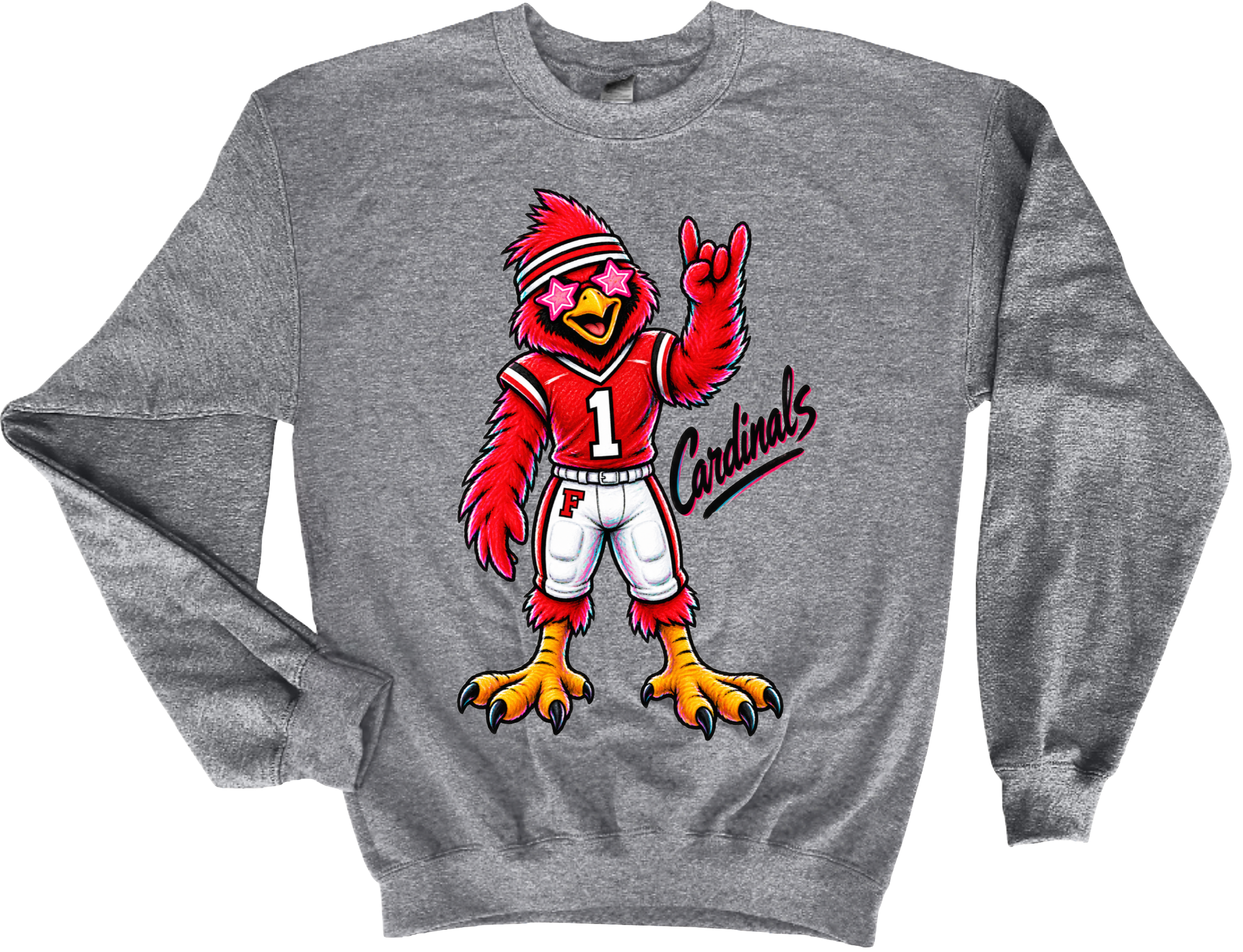 Cardinal Mascot Football Player