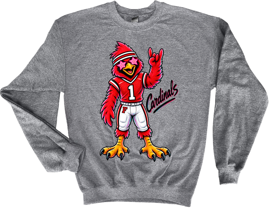 Cardinal Mascot Football Player