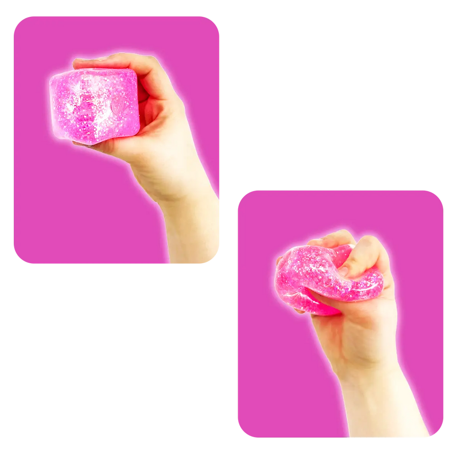 Fun Doh Squish & Squeeze Sparkle Cube Fidget T