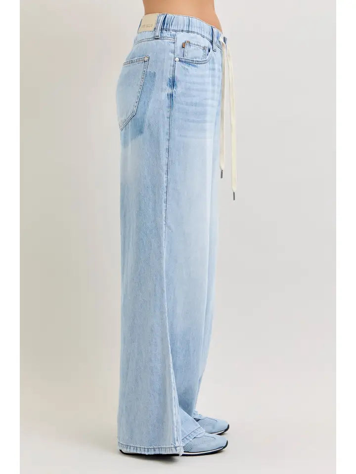 Judy Blue - Featherweight Palazzo Shadow Light