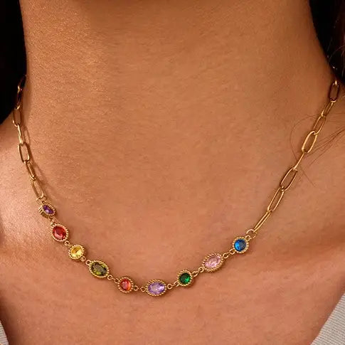 Colorful Gemstone Necklace