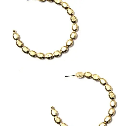 Casey Beaded Hoop Earrings