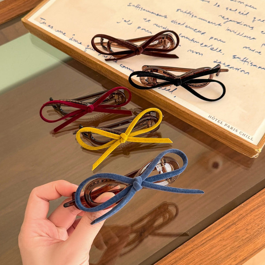 Velvet Bow Hair Clip