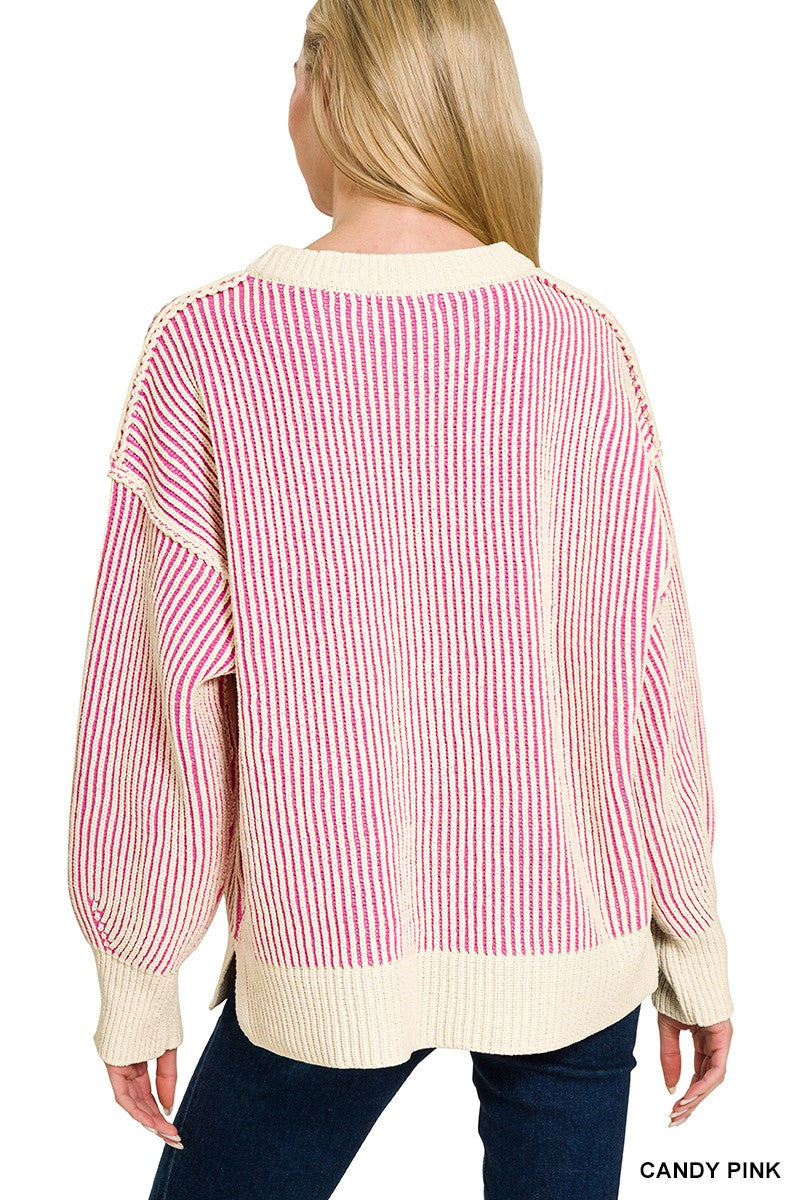 TINA TWO TONE SWEATER