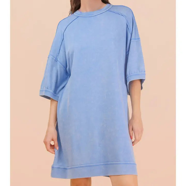 Mineral Washed French Terry Dress