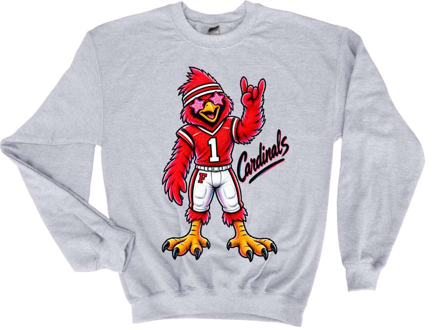 Cardinal Mascot Football Player