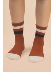 Color Block Stripe Crew Socks