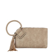 Braided Handle Wristlet Clutch