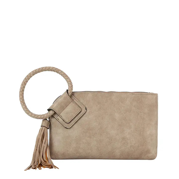Braided Handle Wristlet Clutch