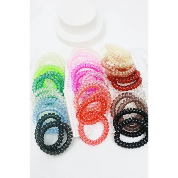 6 pcs Multi Color Hair Coils