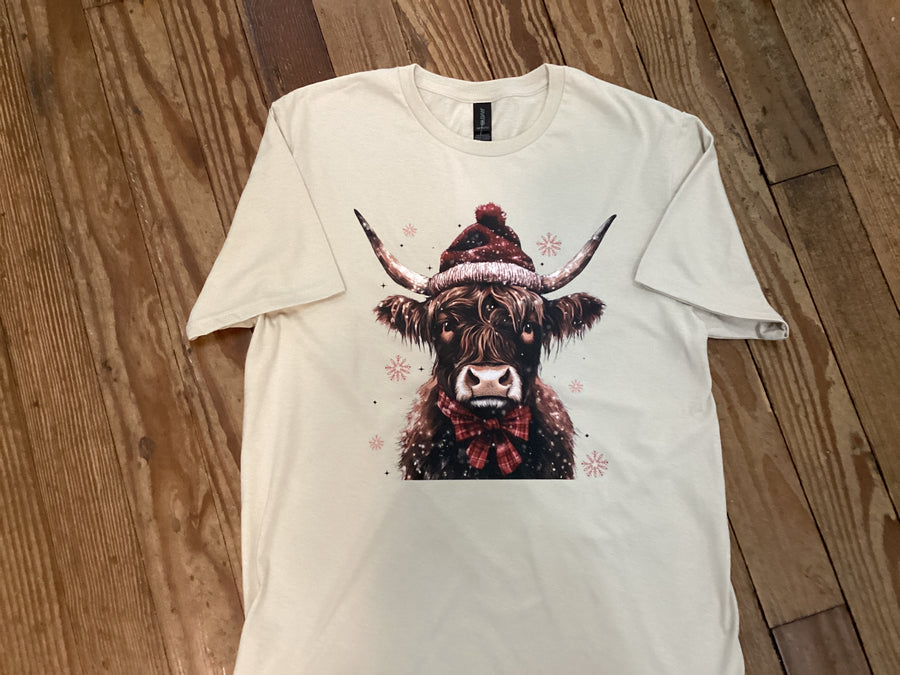 Highland Cow Holiday T-Shirt