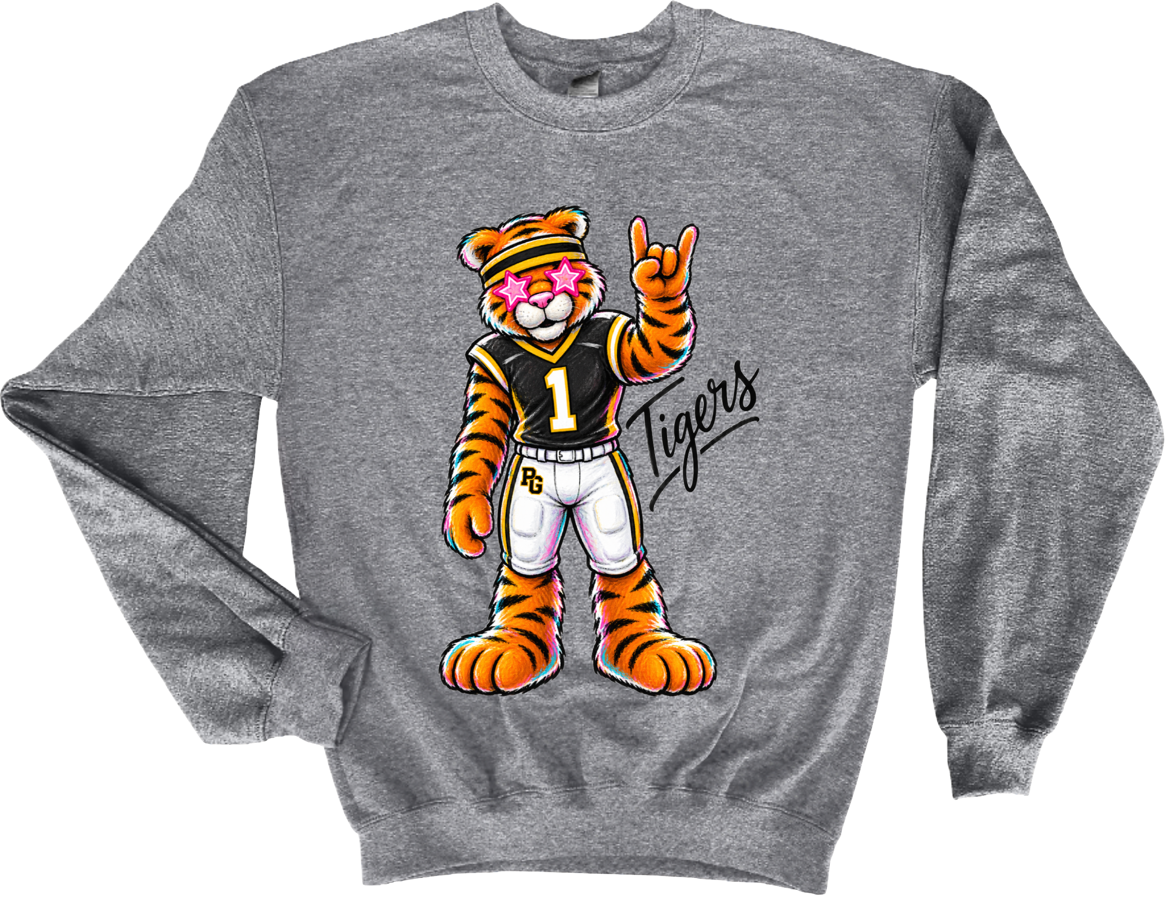 Tiger Mascot Football Player