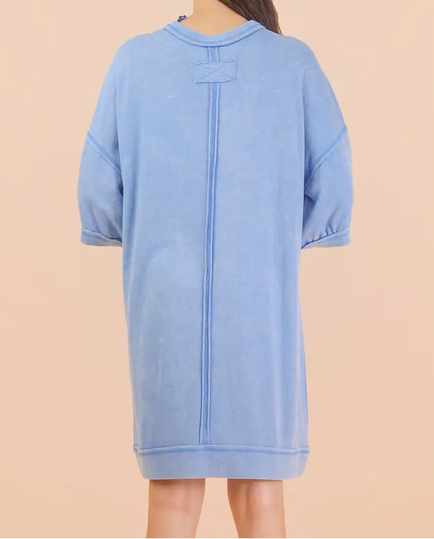 Mineral Washed French Terry Dress