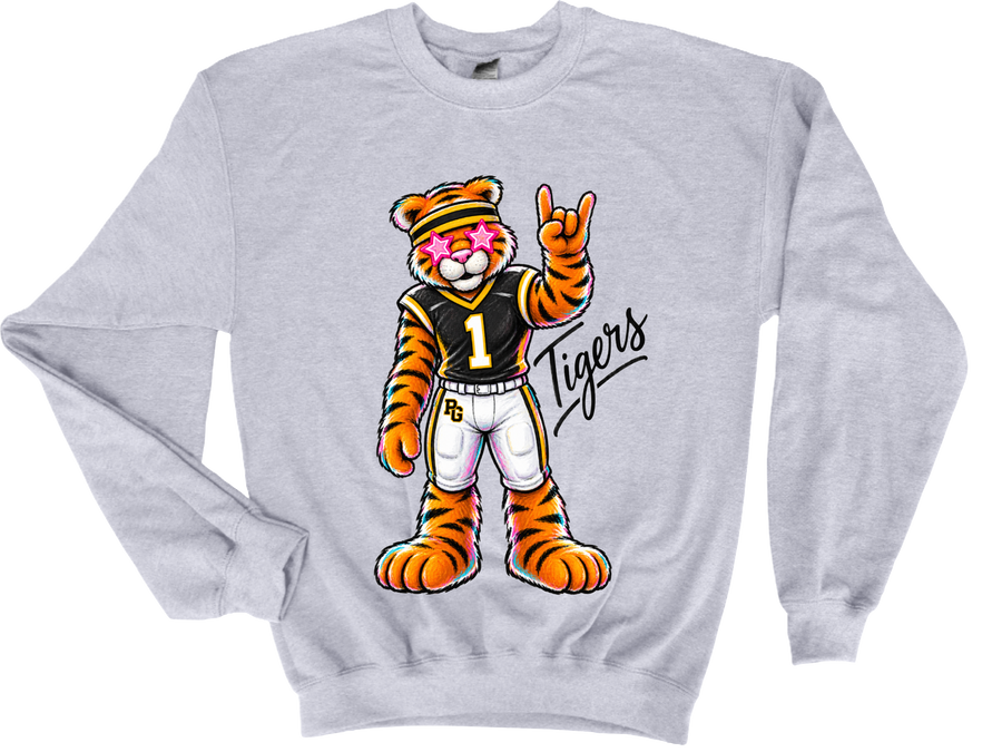 Tiger Mascot Football Player