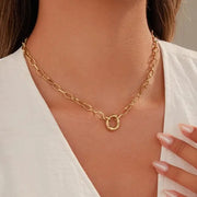 Gold Oval Necklace