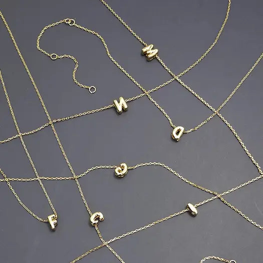 Bubble Initial Necklace
