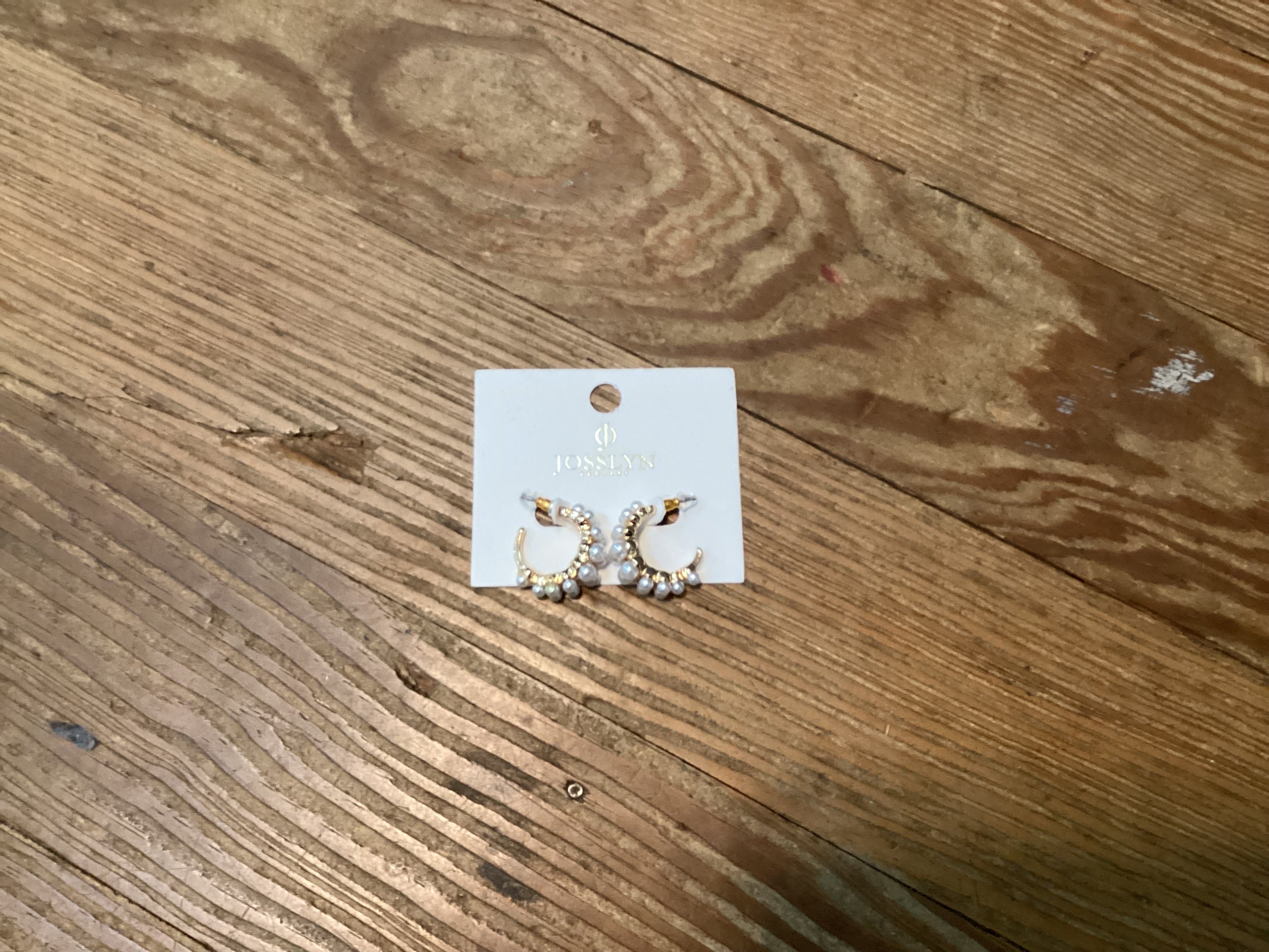 Double Row Pearl Hoop Earrings