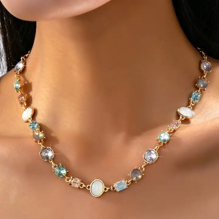 Colorful Gemstone Opal Necklace