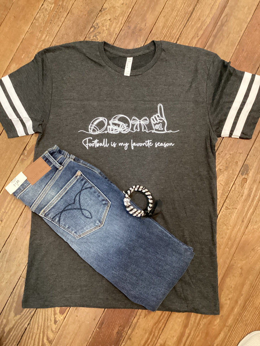 Striped Sleeve Football Tee