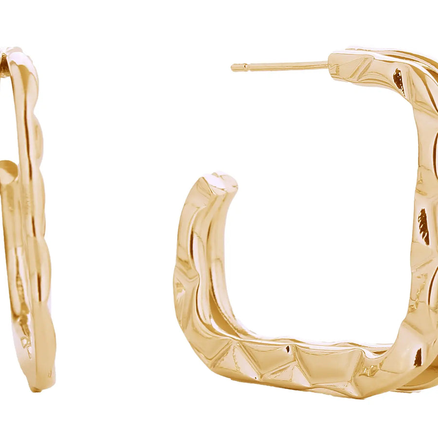 Crinkle Post Earrings