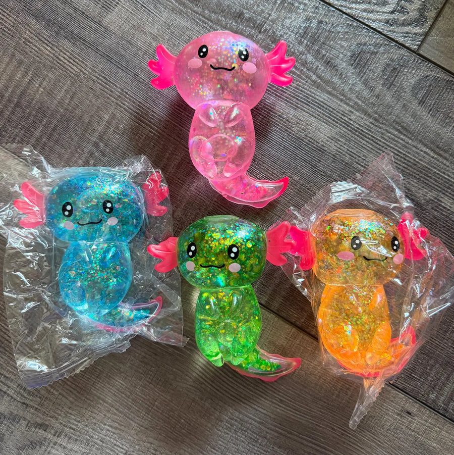 Glitter Squishy Axolotl