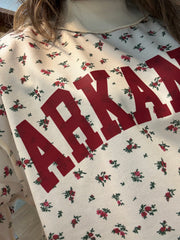 Floral Arkansas Mockneck