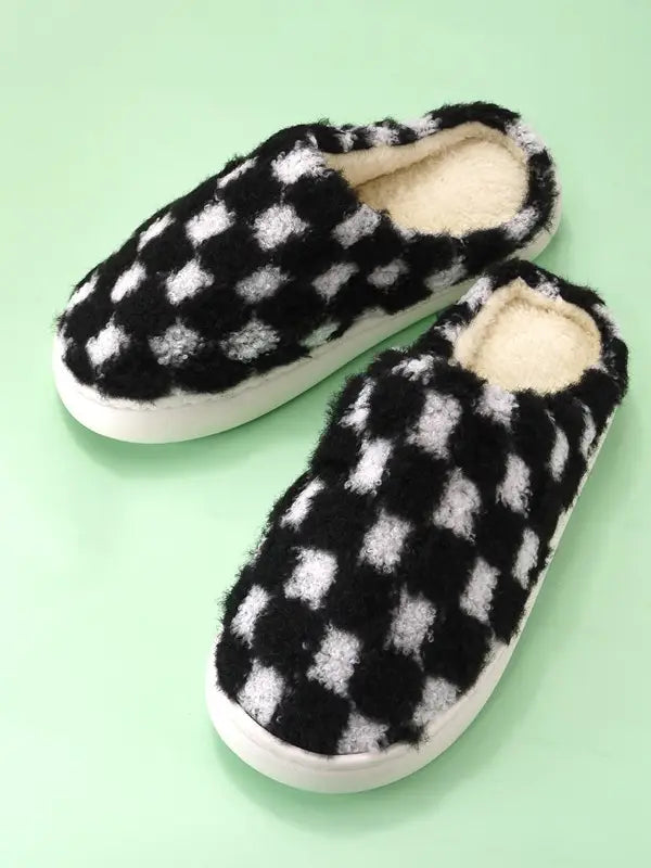 Checked Slippers
