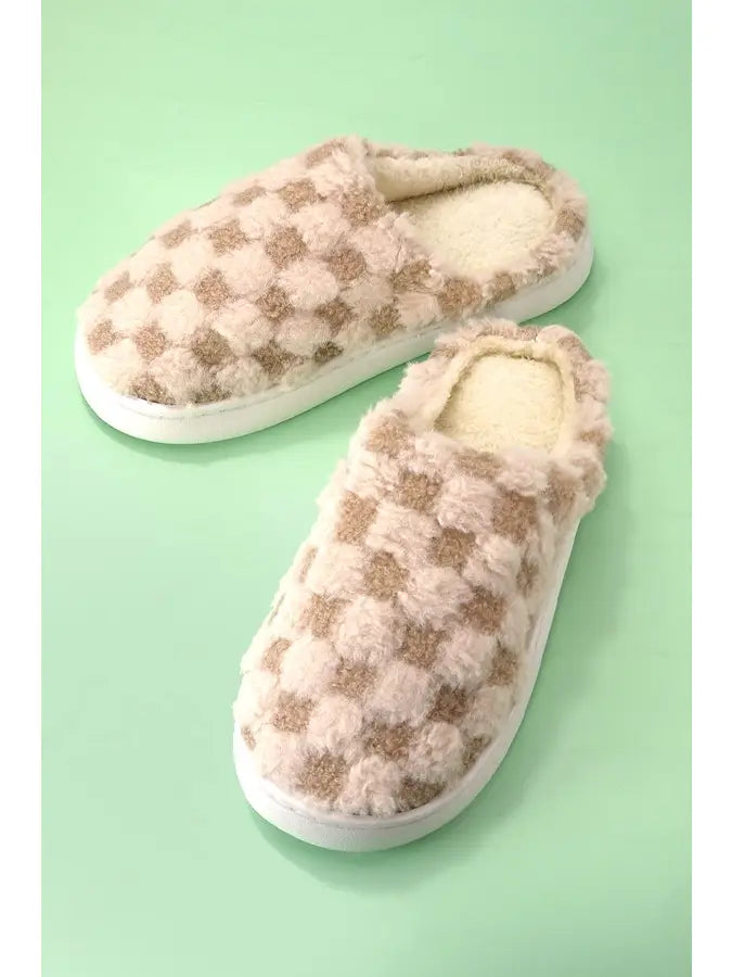 Checked Slippers