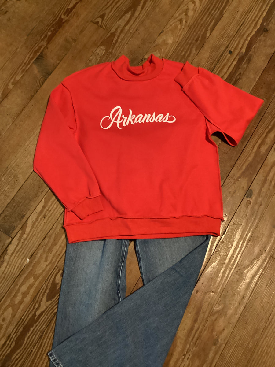 ARKANSAS MOCK NECK SWEATSHIRT