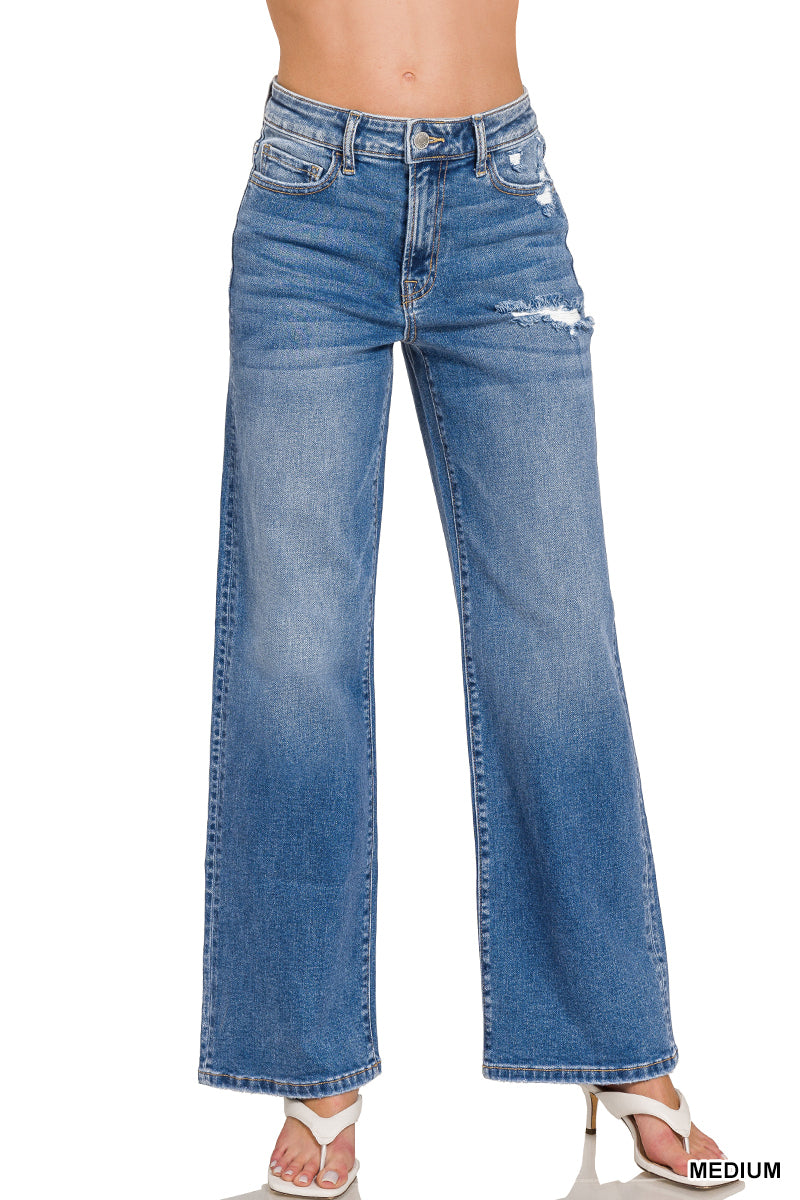 Straight Leg Denim Pants