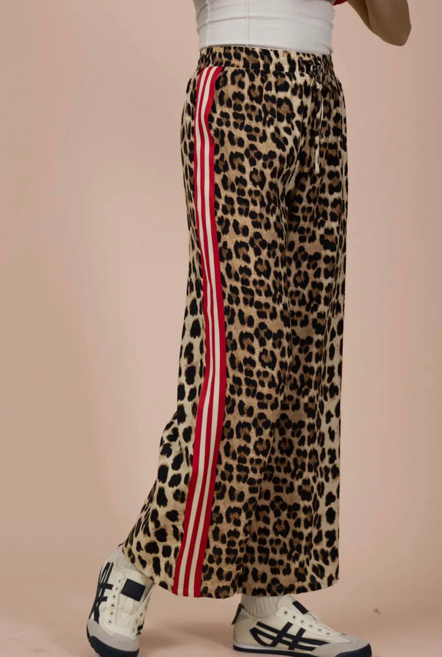 Leopard Wide Leg Stripe