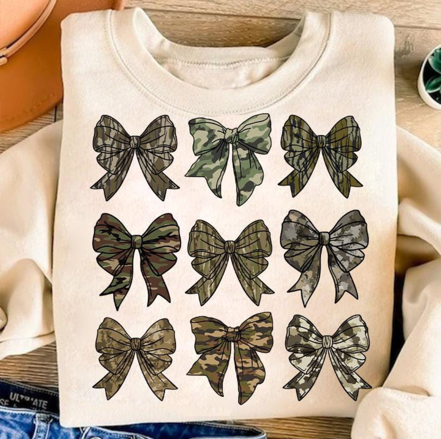 Camo Bow TEE/SWEATSHIRT