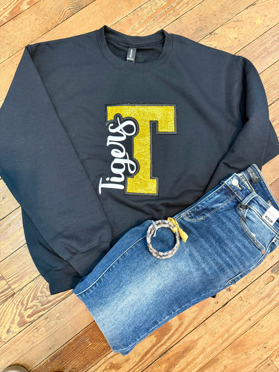 Embroidered Glitter Tiger Sweatshirt
