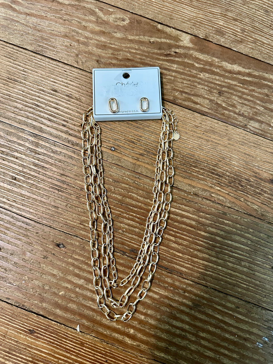 Gold Chain Link Necklace