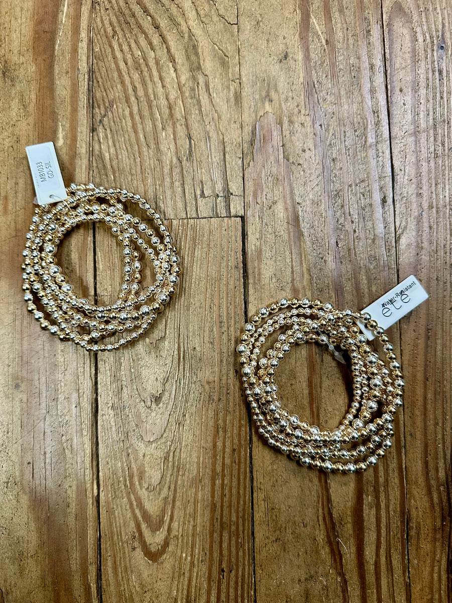 Mixed Metal Beaded Bracelets