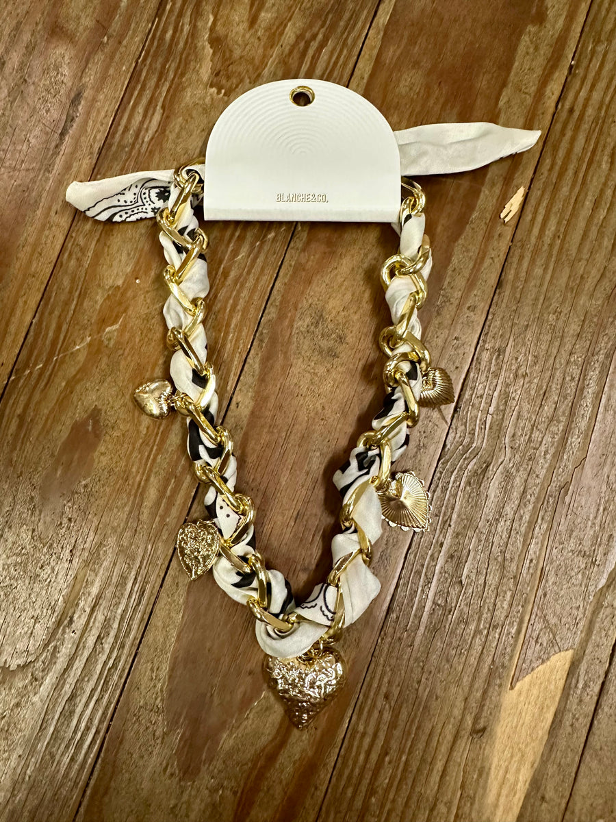 Scarf Heart Chain Necklace