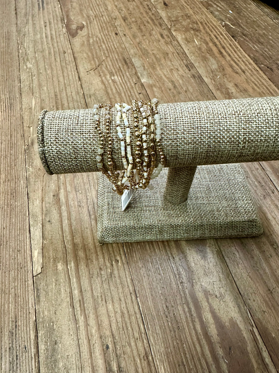Natural Seed Bead Bracelet Set