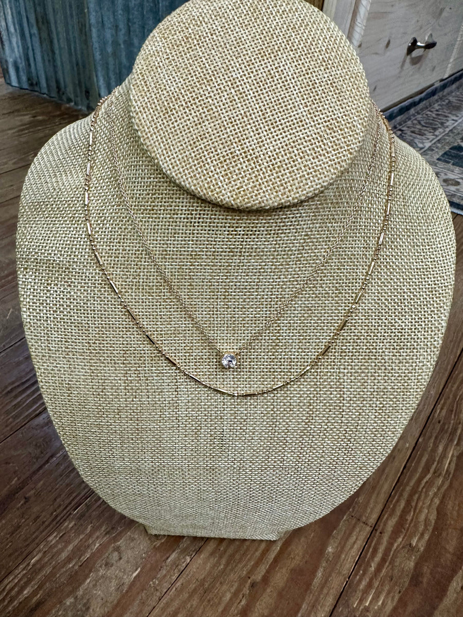 Rhinestone Chain Necklace