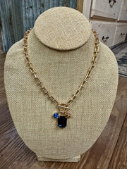Diamond Crystal Charm Necklace