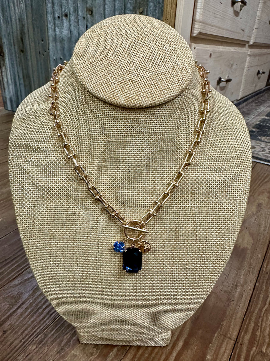 Diamond Crystal Charm Necklace