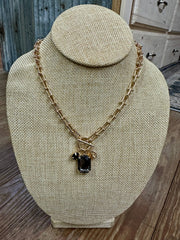 Diamond Crystal Charm Necklace
