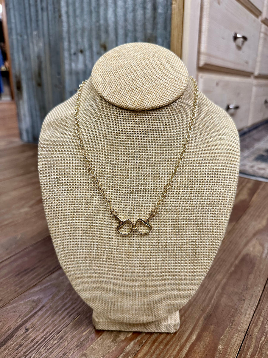 Gold Horsebit Necklace