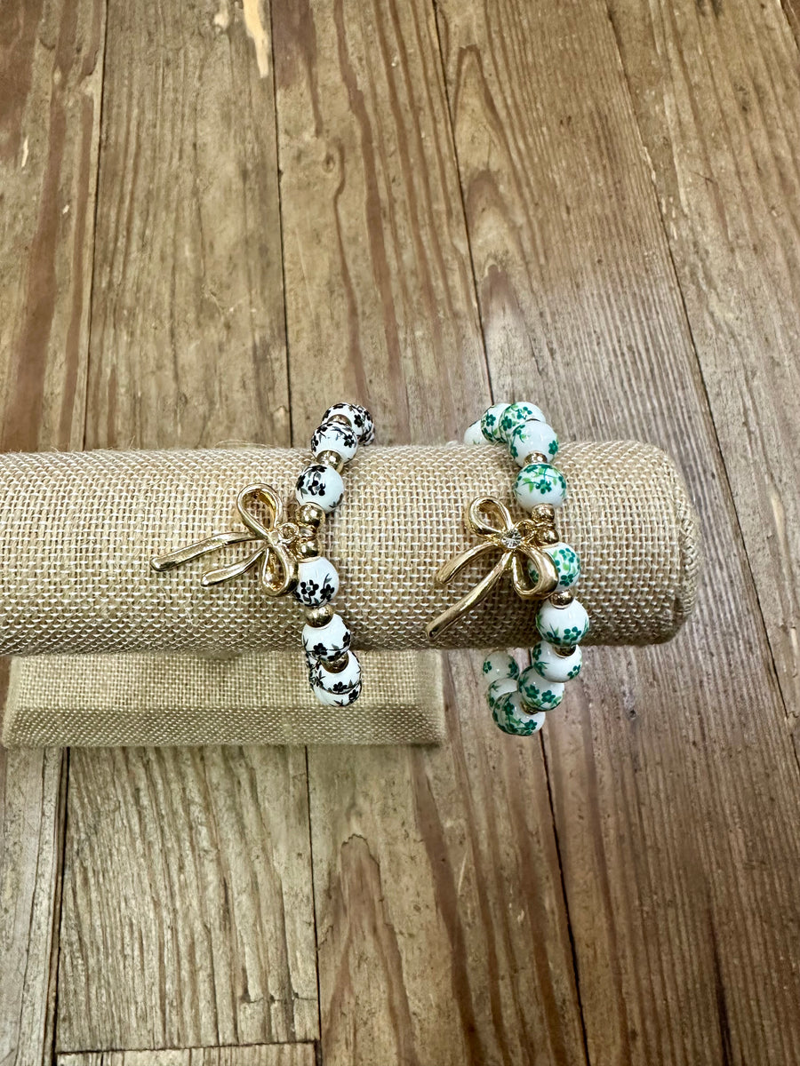 Vintage Floral Bow Bracelet