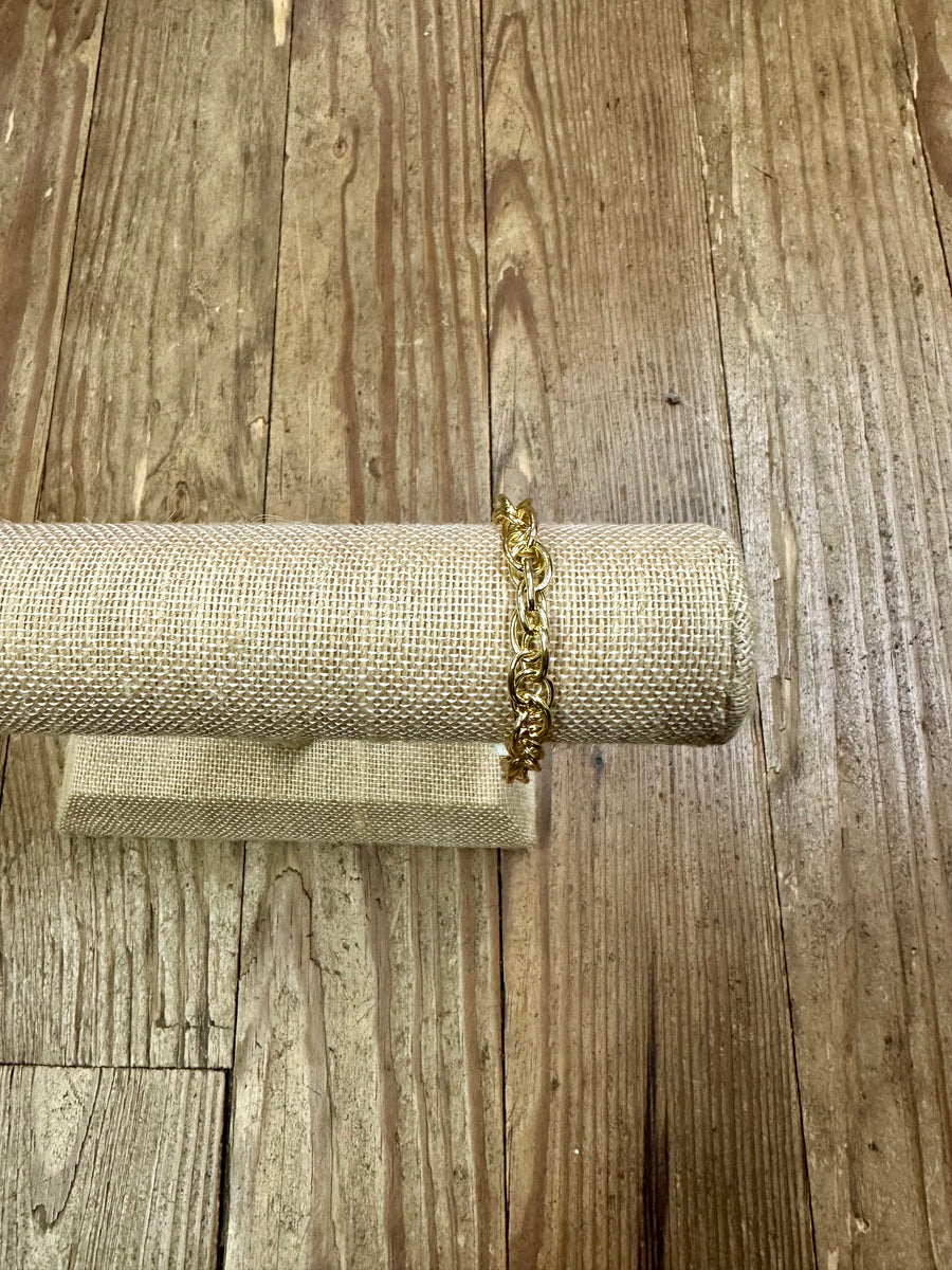 Gold Chain Link Bracelet