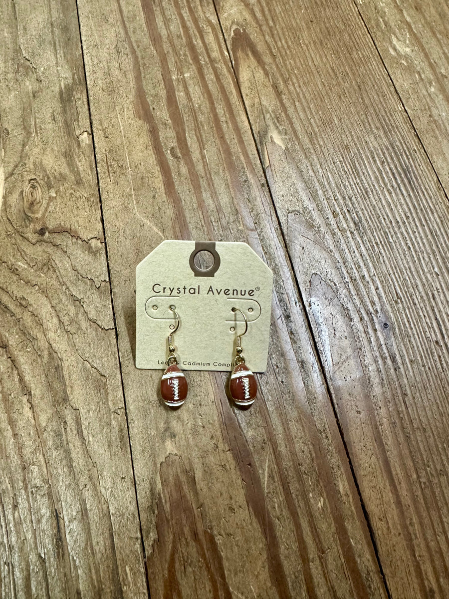 Football Dangle Earrings