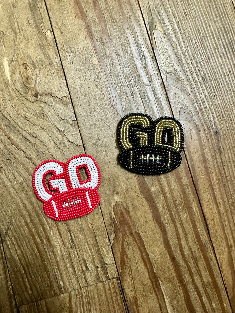 "GO" Football Spirit Pins