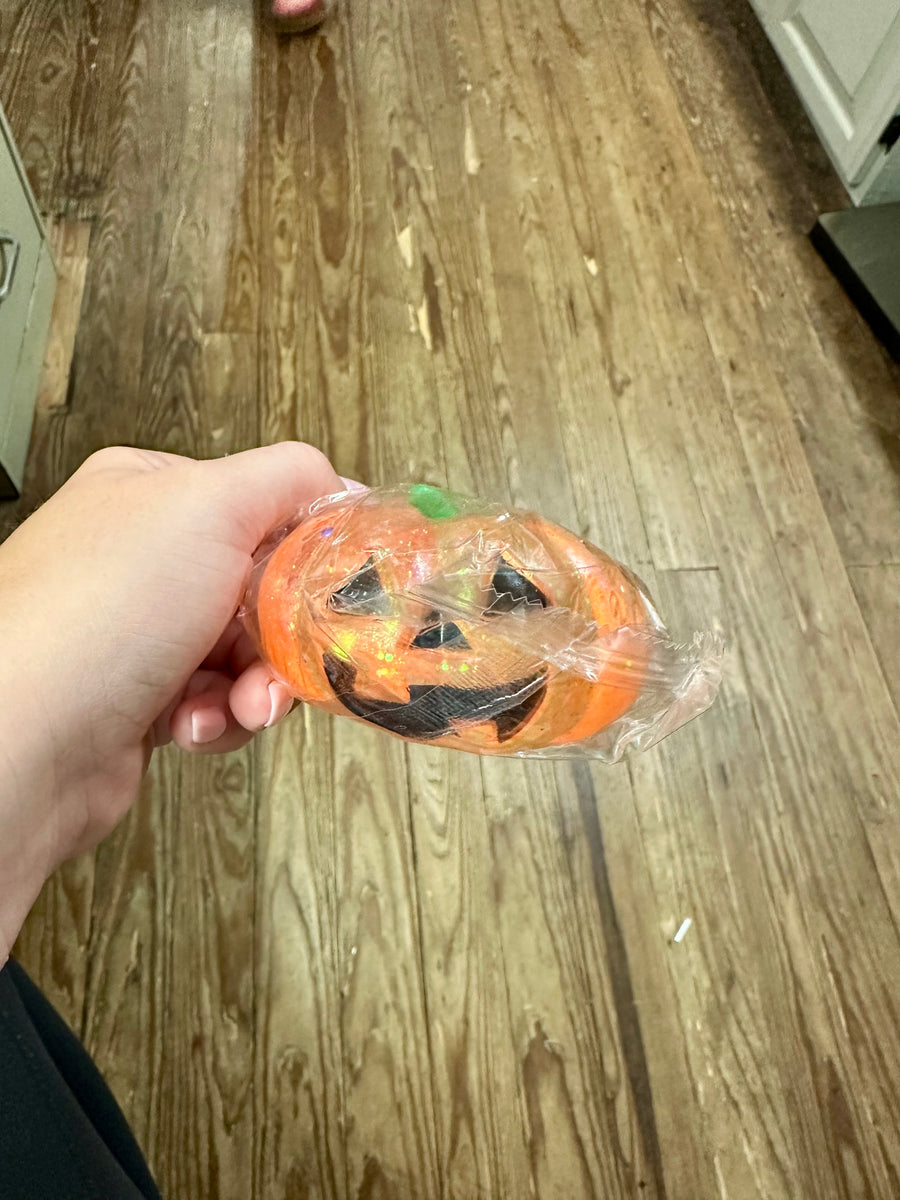 Glitter Pumpkin Squishy Toy